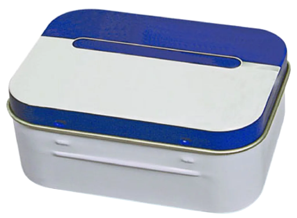 Square Tin — Lid Outside Roll / Body Inside Roll