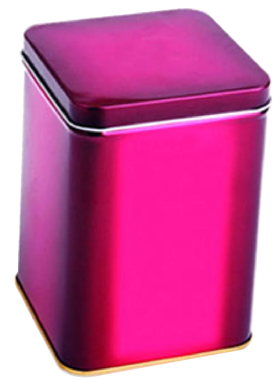 Square Tin — Lid Outside Roll / Body Outside Roll