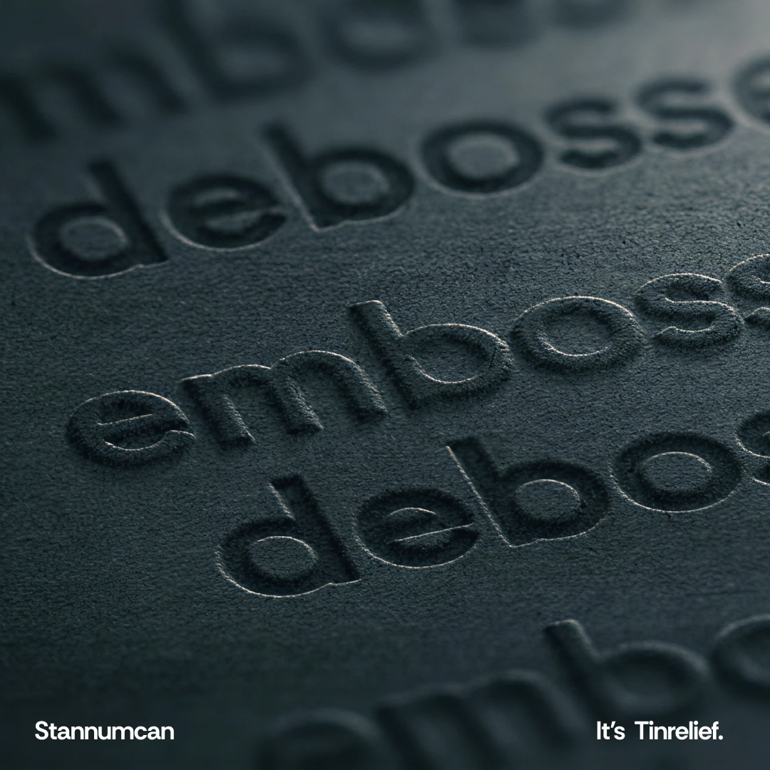 Embossing or Debossing: Who’s Best on Tin